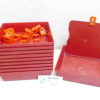 10 Arbeitsschalen mit Klammern in Rot 7523