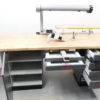 Freuding Möbel Arbeitstisch 200 cm mit AT Absaugung, Beleuchtung und Ablage komplett überholt 7604 – Bild 4