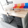 Freuding Möbel Arbeitstisch 180 cm mit Absaugung, Beleuchtung und Ablage komplett überholt 7783 – Bild 6
