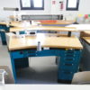 Freuding F40 Einzeltisch Arbeitstisch mit Absaugung Techniktisch, F1 Lampe 7986