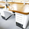 Freuding Dentalmöbel zweier Arbeitstisch mit Langner Leuchten und Absaugungen 8100 – Bild 6