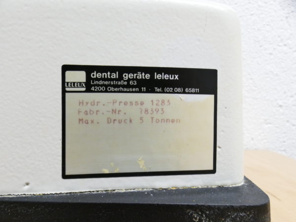 Leleux Dental Presse Hydraulikpresse 8136 – Bild 3