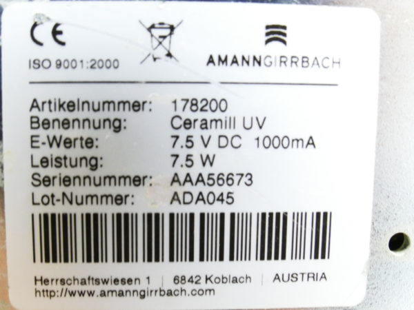 Amann Girrbach Ceramill UV Polymerisationslampe 8262 – Bild 3