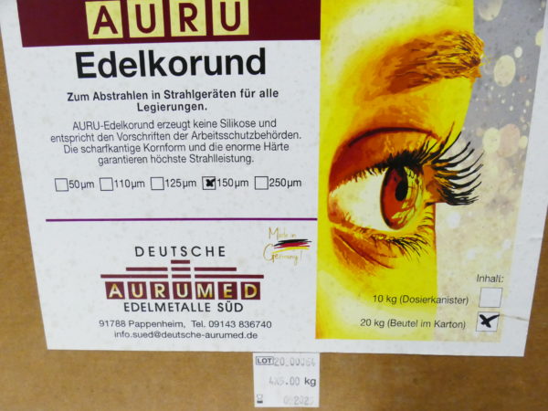 Edelkorund 150 µm von Aurumed 4x5kg 8090 – Bild 2