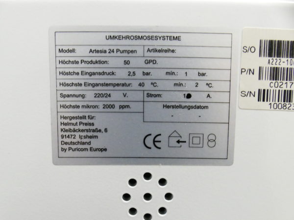 Artesia 24 Wasseraufbereitung gebraucht 8287 – Bild 4