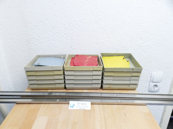 15 Kavo Arbeitsschalen mit Notizhalter mit 2 Schienen 8385
