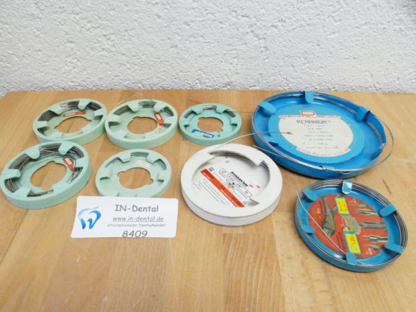 Restposten Remanium® Draht auf Spulen Dentaurum verschiedene Sorten im Set 8409
