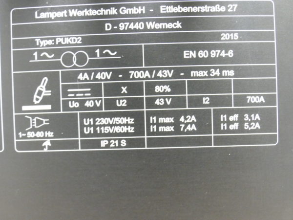 Lampert Denta Puk D2 Mikroimpulsschweißgerät Welding 8422 – Bild 3