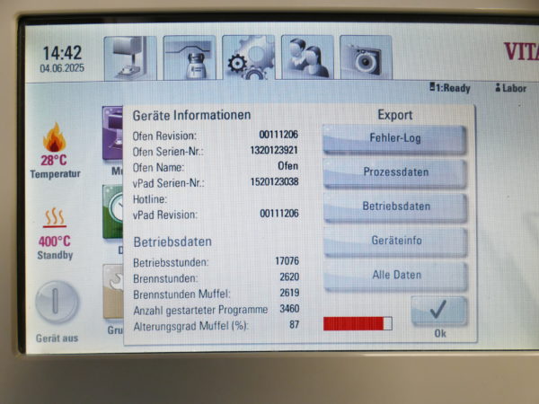Vita Vacumat 6000 M Keramikofen mit Vakuumpumpe und VPad 8449 – Bild 6