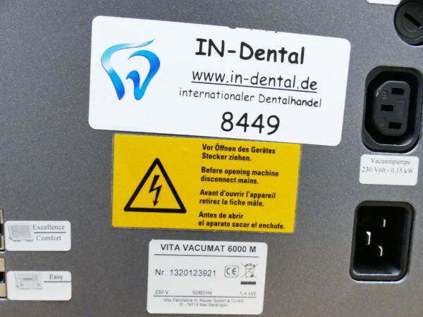 Vita Vacumat 6000 M Keramikofen mit Vakuumpumpe und VPad 8449 – Bild 3