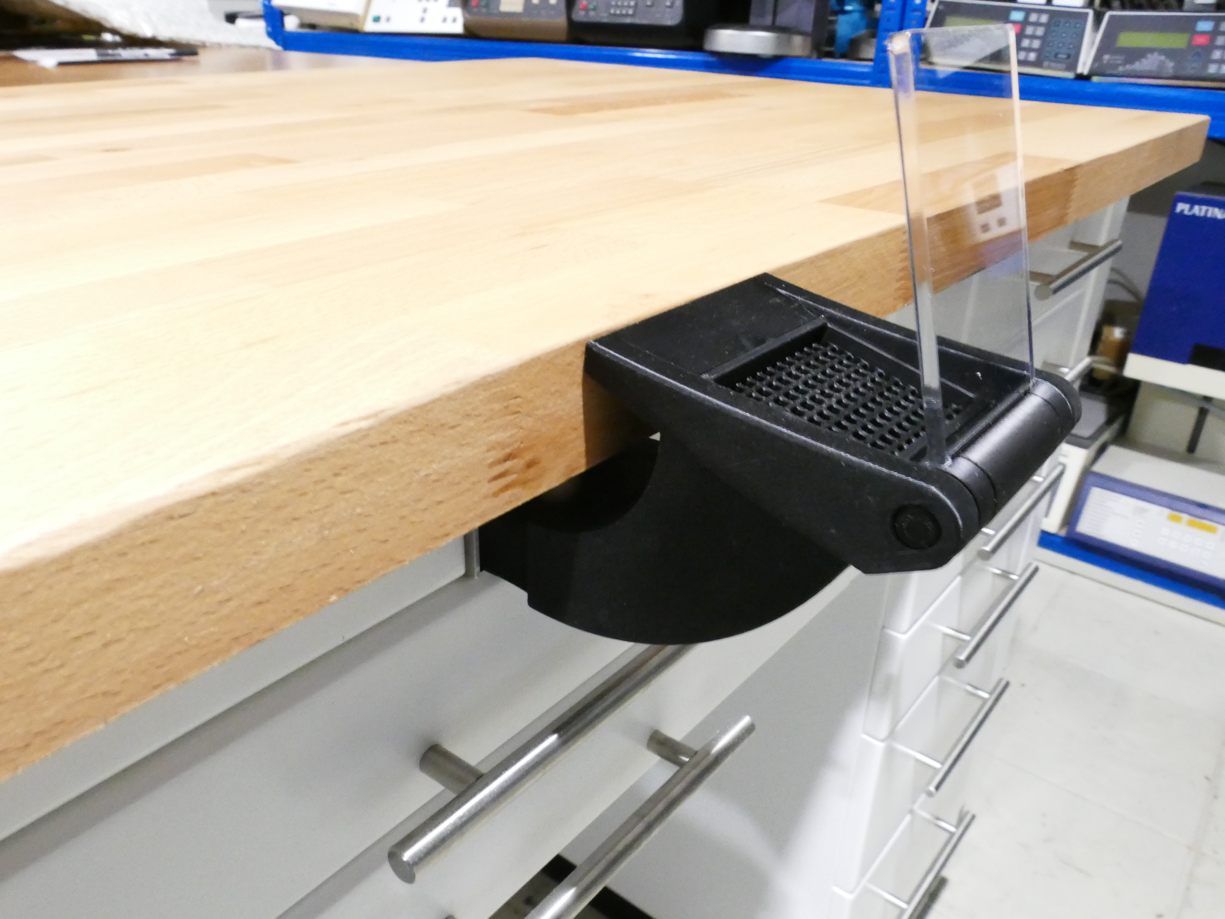 Dentalmöbel 155 cm Labor Möbel Arbeitstisch weiß mit Luftanschluß 8698 – Bild 3