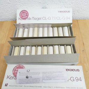Restposten HERAEUS 20 x Tiegel für CL-G 77 / 94 / Heracast RC-L im Set 8958