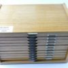 Zähne - Kunststoffzähne - Polystar Lux 2000 und Lux HK im Holzschränkchen 5659